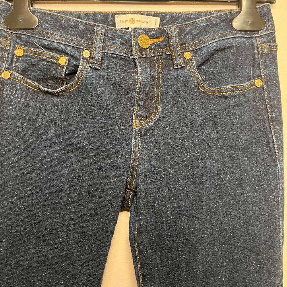 Tory Burch Dark Wash boot cut Jean Sz 26 $198